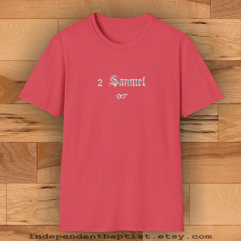 Mens Bible Verse T Shirt 2 Samuel 9:7